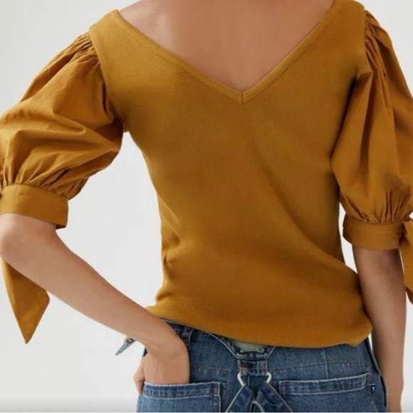 Anthropologie Maeve Puff Sleeve Top - Picture 10 of 11